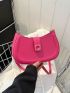 Medium Hobo Bag Pink Fashionable Adjustable Strap For Daily