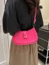 Medium Hobo Bag Pink Fashionable Adjustable Strap For Daily