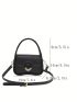 Mini Novelty Bag Black Metal Decor Flap Double Handle For Work