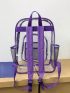 Transparent Casual Daypack Fashionable Contrast Binding Waterproof Clear Purse