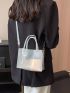 Mini Square Bag Minimalist Transparent Double Handle