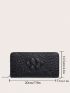 New Style Long Wallet Crocodile Embossed Zipper Around