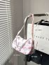 Fashion Women Butterfly Chain Shoulder Bag Pure Color Casual All-Match Underarm Bag