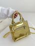 PU Square Bag Mini Gold
