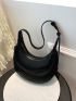 PU Hobo Bag Black