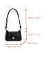 Medium Shoulder Bag Solid Color Flap