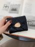 2023 Mini Portable Women's Short Style Quilted Purse Multi-Layer Card Bag Coin Purse