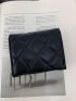 2023 Mini Portable Women's Short Style Quilted Purse Multi-Layer Card Bag Coin Purse