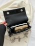 Mini Square Bag Studded Decor Top Handle Chain Strap