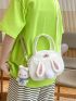 Nylon Novelty Bag With Bag Charm Ear Decor