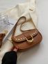 Small Crossbody Bag Studded & Metal Decor Flap