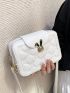 Rabbit Quilted Square Bag Mini Zipper