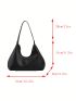 Medium Hobo Bag Black Fashionable Top Handle For Daily
