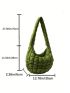 Large Capacity Hobo Bag Solid Color