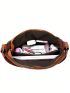 Minimalist Pu Fashion Zipper Crossbody Bag With Removable-Strap