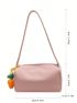 Litchi Embossed Hobo Bag Braided Handle