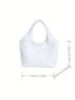 Small Shopper Bag Ruched Detail White