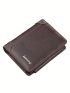 Letter Graphic Small Wallet Zipper Pu