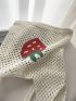 Small Crochet Bag Cute Cartoon Strawberry Pattern Hollow Out
