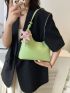 Medium Shoulder Bag Letter Embossed Detail