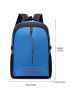 Medium Functional Backpack Colorblock Letter Detail