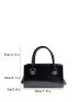 Minimalist Square Bag Mini Double Handle Zipper