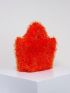 Small Bucket Bag Orange Fuzzy Top Handle