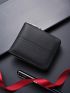 Letter Graphic Small Wallet With Zipper Vintage