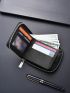 Letter Graphic Small Wallet With Zipper Vintage