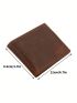 Genuine Leather Letter Embossed Small Wallet Vintage