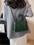 Small Square Bag Letter Pattern Double Handle