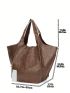 Vintage Design Shoulder Tote Bag Double Handle for Women
