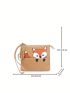 Cartoon Graphic Coin Purse Genuine Leather Zipper