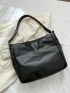 Minimalist Hobo Bag Large Capacity Black
