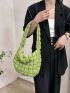 Large Capacity Hobo Bag Solid Color