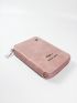Letter Pattern Passport Case Zipper Around