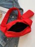 Solid Color Crossbody Bag With Coin Purse
