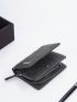 Letter Graphic Small Wallet Zipper Bifold