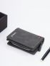 Letter Graphic Small Wallet Zipper Bifold