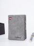 Letter Graphic Small Wallet Zipper Bifold