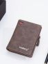 Letter Graphic Small Wallet Zipper Bifold