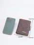Letter Graphic Small Wallet Zipper Bifold