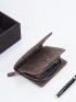 Letter Graphic Small Wallet Zipper Bifold