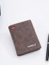 Letter Graphic Small Wallet Zipper Bifold