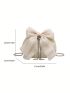 Minimalist Bucket Bag Mini Bow Decor