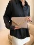 Chevron Envelope Bag Medium Khaki