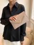 Chevron Envelope Bag Medium Khaki