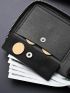 Letter Graphic Small Wallet With Zipper Vintage