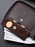 Letter Graphic Small Wallet With Zipper Vintage