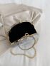 Mini Circle Bag Glitter Ring Strap For Party